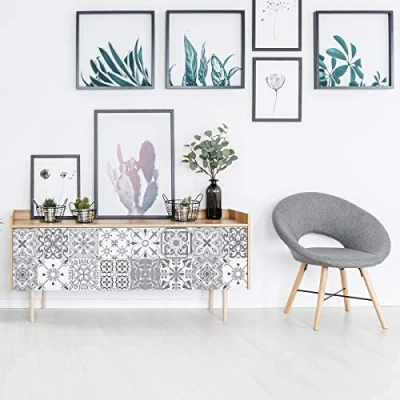 Imagen de Ambiance Sticker col tiles mob RJ A754_10x10cm Pegatinas para Muebles, Vinilo, Modelo 5, H40 x L60 cm