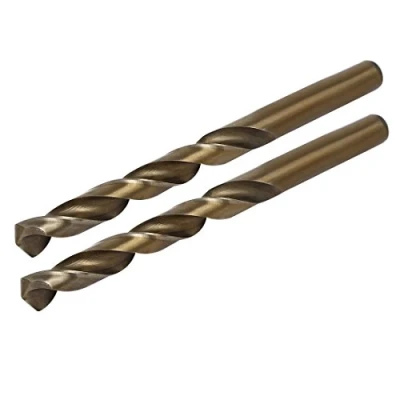Imagen de sourcing map 9,8 mm De Diámetro HSS Taladro Metal Helicoidal Cobalto Mango Recto Métricas Herramienta Taladradora 2Pcs