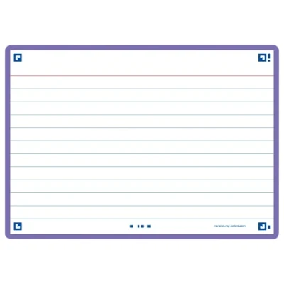 Imagen de Oxford flash 2.0 Lote de 80 tarjetas A6 (10,5 x 14, 8 cm) con líneas doble cara y reverso Marco morado conectores Bristol