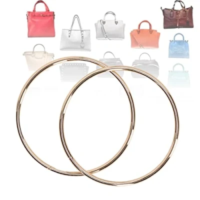 Imagen de Entatial Asas para Bolsos, Asa Redonda Equipaje con de Alta Dureza el Hogar Bolso Equipaje(Luz Oro)