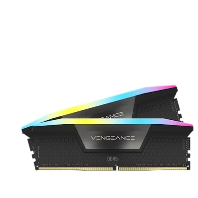 Imagen de CORSAIR Vengeance RGB DDR5 RAM 32GB (2x16GB) 6000MHz CL38 Intel XMP iCUE Memoria de Ordenador Compatible Negro (CMH32GX5M2B6000C38)