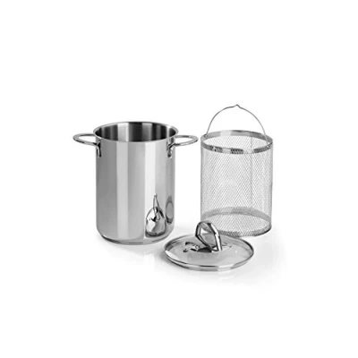 Imagen de Barazzoni Cuoci Asparagi e Verdure con Cestello, Diametro cm 16, Acciaio INOX 18/10