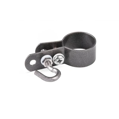 Imagen de Alberts 655662 abrazadera para barras tensoras de cercado, Galvanizada, recubrimiento plástico antracita metálico, Ø la 34 mm
