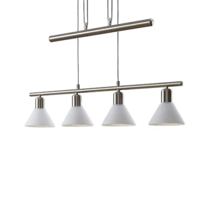 Imagen de lámpara colgante &#039;Delira&#039; (Moderno) en Gris hecho de Metal e.o. para Salón &amp; Comedor (4 llamas, E14) Lindby colgante, lámpara, techo, techo