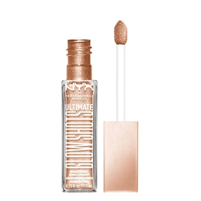 Imagen de NYX Professional Makeup Sombra de ojos líquida, Larga duración, 12 horas, sin grumos y residuos, Con vitamina C, Ultimate Glow Shots, Highkey Lychee