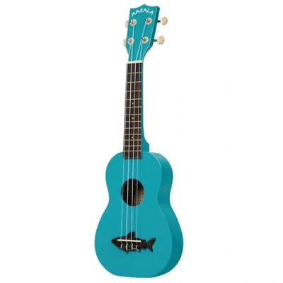 Imagen de Kala Makala MK SS BlU Shark Ukelele Soprano Vintage con Bandera de del Puente Acabado Satinado Mako Azul
