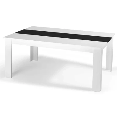 Imagen de IDMarket Georgia Mesa de comedor rectangular (8 personas, 160 x 90 cm), color blanco y negro