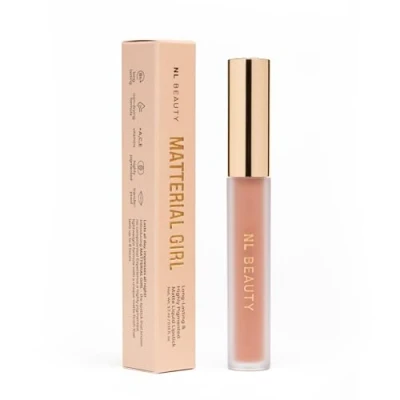 Imagen de NL Beauty HOLLYWOOD Barra de labios mate, líquida y larga duración Enriquecida con vitaminas A, C E MATTERIAL GIRL 3.7 ml