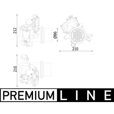 Imagen de MAHLE ORIGINAL CE 20 000P Enfriador EGR con válvula