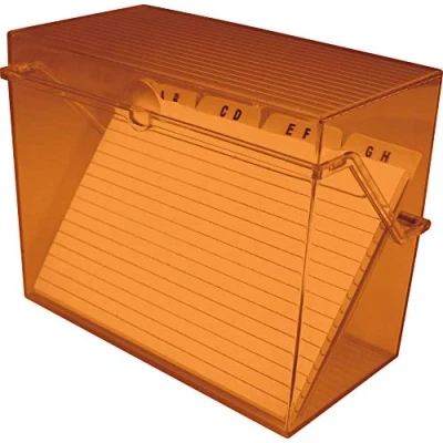Imagen de Helit Tarjetero pequeño A8, color naranja transparente
