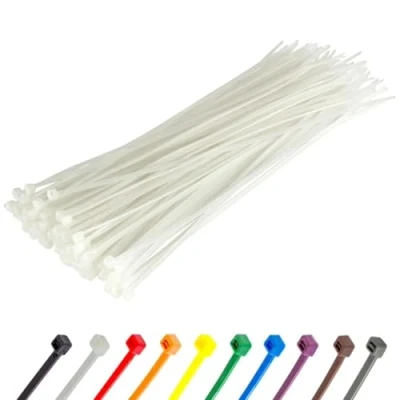 Imagen de Gocableties Bridas plastico blancas para cables 100 Piezas 300 mm x 4,8 Resistentes a los rayos