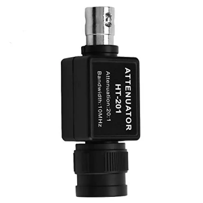 Imagen de Atenuador, Atenuación de Señal HT201, Atenuador Pasivo Ancho Banda 20: 1 10 MHz para Osciloscopio, MHz, Resolución Entrada 1.053 M