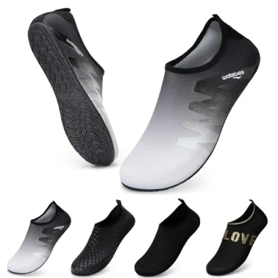Imagen de WateLves Zapatos AcuáTicos Neutros Secos Antideslizantes Snorkel De Surf Descalzos Piscina Playa Agua Negro grisáceo 40/41