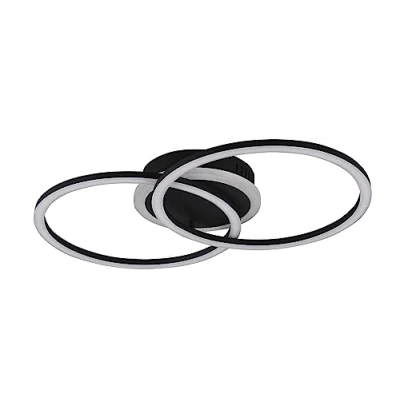 Imagen de Reality, Plafón, Venida incl. 1 x LED,SMD,25,0 Watt,3000K,3000 Lm. Cuerpo: Metal, estera negra A:50,0cm, L:30,0cm, A:7,5cm Regulable mediante interruptor