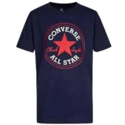 Imagen de Converse CORE Chuck Patch TEE Camiseta estampada para niños, Talla: 128/132, Obsidian/red