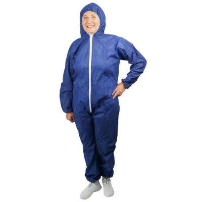 Imagen de ARNOMED mono de trabajo hombre, mujer desechable azul PP, 10x hombre cuerpo entero talla XXL (150x183cm), pintor con capucha, mecanico sin látex