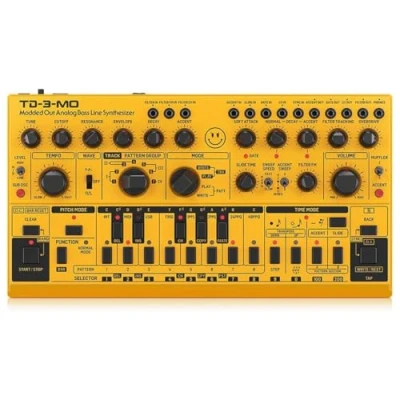 Imagen de Sintetizador de línea bajo analógico Behringer TD 3 MO AM &quot;Modded Out&quot; con VCO, VCF controlable por MIDI y oscilador subarmónicos