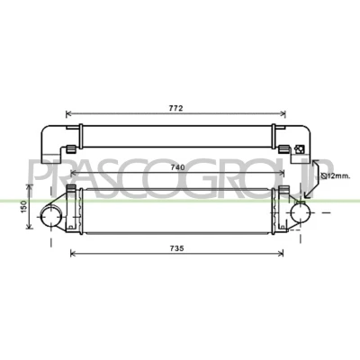 Imagen de PRASCO FD426N002 Intercooler FORD: Focus 2, S Max Mk1, MONDEO 4 Stufenheck, LAND ROVER: Freelander 2 SUV, Range Rover Evoque, VOLVO: V40 Hatchback