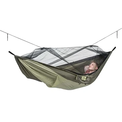 Imagen de AMAZONAS Hamaca Ultra Ligera Moskito Traveller Thermo XXL Ultraligera con mosquitera. Incluye Compartimento para una colchoneta Soporta hasta 200 kg; Medidas: 3,05m x 1,60m