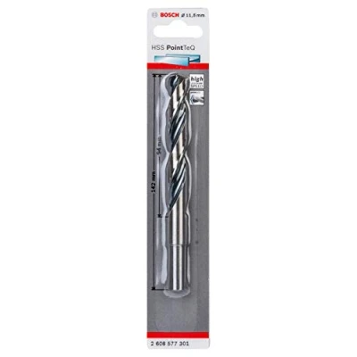 Imagen de Bosch Professional Broca helicoidal HSS PointTeQ, para metal, vástago reducido, 11.5 x 94 142 mm, accesorio de taladro