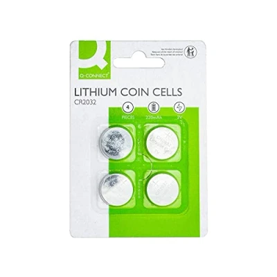Imagen de Pila q connect tipo boton litio cr2032 3v blister de 4 unidades