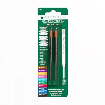 Imagen de Recambio Soft Monteverde para bolígrafo (Parker) Medium Brown 2 Pc