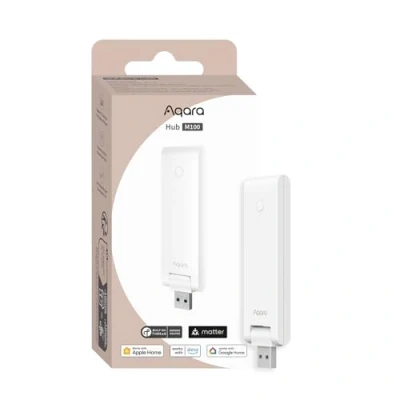 Imagen de Aqara Hub Inteligente M100 para Domótica, Controlador Matter, Enrutador de Borde Thread, Características Zigbee, Wi Fi, Compatible con Amazon Alexa, Apple Home, Google Home Assistant