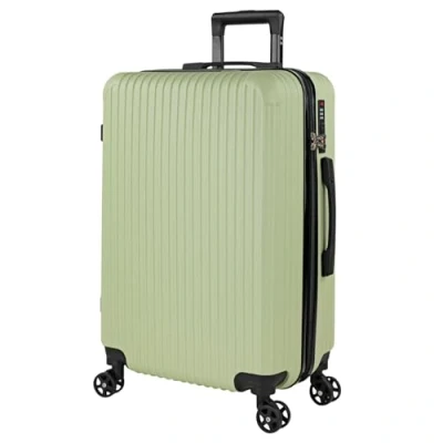 Imagen de ITACA Maleta Mediana con 4 Ruedas Giratorias para Viajes Largos Tipo Trolley Ideal como Maletas de Viaje Grandes 23 Kilos y Resistentes, Pistacho