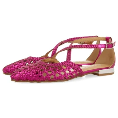 Imagen de GIOSEPPO Bailarinas DE Piel Color Fucsia con Trenzados para Mujer LESKOVIC