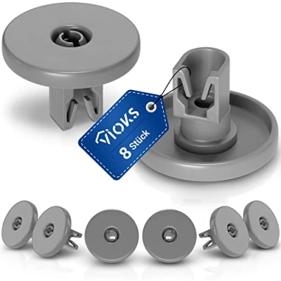 Imagen de VIOKS 8 Ruedas de cesta inferior para lavavajillas AEG Electrolux Juno Zanussi 50269971003 5028696500/4 50286965004 lavavajillas, resistentes al calor