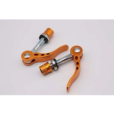 Imagen de 2 unidades de cierre rápido para bicicleta M6 x 50 mm (dorado)