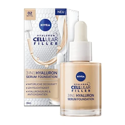 Imagen de NIVEA base de suero hialurónico 3 en 1 (30 ml), antiedad con para una piel aspecto más joven, hidratante ácido