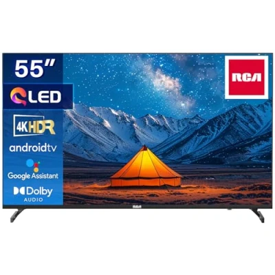 Imagen de RCA Smart TV 55 Pulgadas (139 cm) QLED 4K UHD HDR Android TV, WiFi, Bluetooth