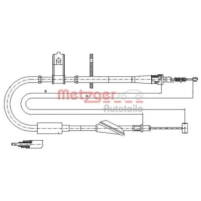 Imagen de METZGER 11.5744 Cable de Freno Mano Atrás izquierda 1516/1302 COFLE