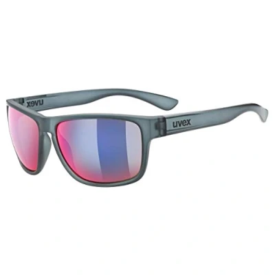 Imagen de uvex LGL 36 CV, gafas de sol unisex, tintadas para realzar el contraste y espejo, filtro cat. 3, grey/plasma daily, one size