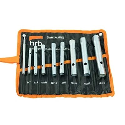 Imagen de Llave de tubo (8 piezas) Tamaños 6 22 mm en estuche enrollable