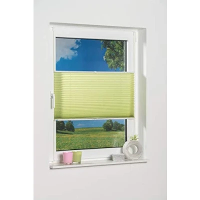 Imagen de Khome Cortina Plisada Palma con fijación de Arandelas, poliéster, Verde, 55 x 130 cm