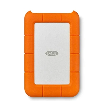 Imagen de LaCie Rugged Secure, 2TB, Portable External Hard Drive, USB C, Drop, Shock and Rain Resistant, incl. C w/o A cable, 1 month Adobe CC, 2 year Rescue Services (STFR2000403)
