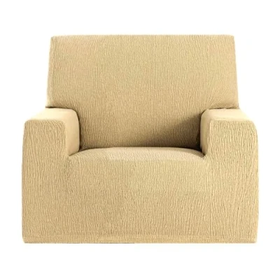 Imagen de GFD Funda Sofa 1 Plaza Ajustable 70 110cm, Sillon Butaca Relax Cubre Sofá Elástica Antimanchas Lavable, Fundas Duradera Perros Gatos Mascotas (Camel, Plaza)