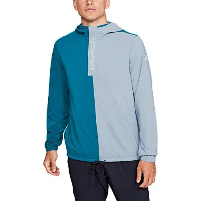 Imagen de Under Armour Baseline Woven Jacket Parte Superior del Calentamiento, Hombre, Verde, SM