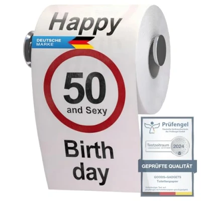 Imagen de Papel higiénico divertido para cumpleaños Artículos de regalo (50 cumpleaños)