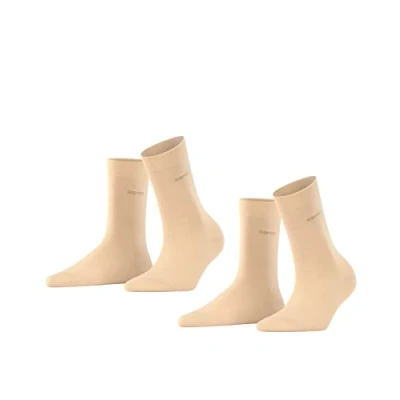 Imagen de ESPRIT Basic Easy 2 Pack W SO algodón unicolor pares, Calcetines Mujer, Beis (Cream 4011), 39 42