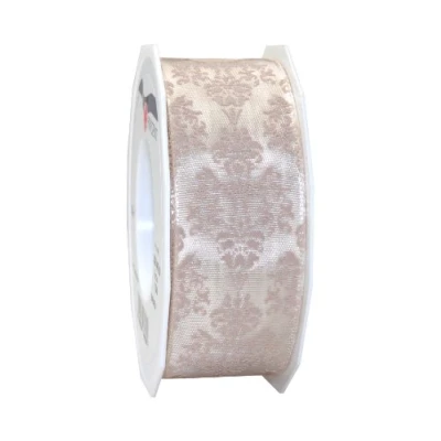 Imagen de Präsent Cinta con Alambre e Impresa, Beige, 40 mm Width, 20 m Length
