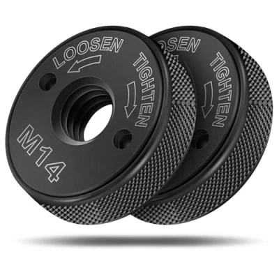 Imagen de tuerca de liberación rápida Ventvinal SDS Clic M14, para todas las amoladoras angulares AEG, Black &amp; Decker, Dewalt, Flex, Hitachi, Metabo, Makita etc. (2x sujeción), color negro