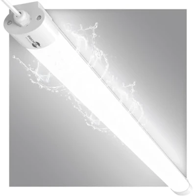 Imagen de Fluorescente LED 120 CM, Tubo 36W 3600LM Connectable Neon LED, IP66 Impermeable Lampara Regleta para Garaje, Oficina, Sótano, Taller, Cocina, Baño, Almacén, Blanco Frio 5000K