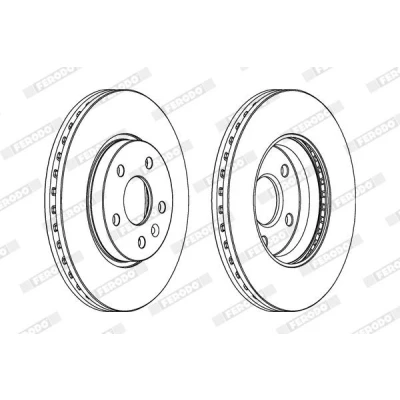 Imagen de FERODO PREMIER DDF1869C Disco de freno 276 26 5 ventilado revestido con tornillos OPEL: Astra J Hatchback, GTC, Sports Tourer