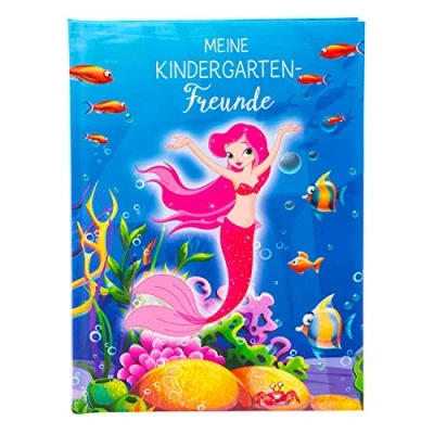 Imagen de goldbuch 43270 Kita libro de amigos sirena, DIN A5, la amistad para rellenar, recuerdos amigos, cuaderno con 84 páginas ilustradas, cubierta impresión artística, aprox.