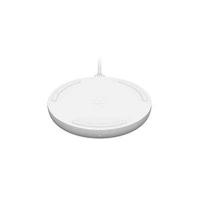 Imagen de Base De Carga Inalámbrica Belkin Boostcharge 10 W Blanco + Cable Micro Usb
