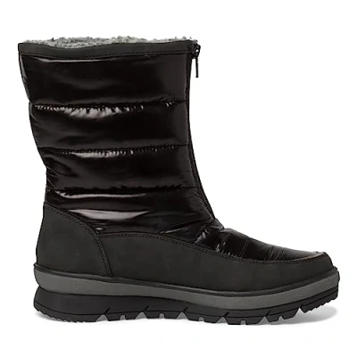 Imagen de Jana Softline 8 26476 41 Komfortable Mehrweite Bequemschuh Wasserabweisend Rutschest Warm gefüttert Modischer Frontzip, Botas Cortas al Tobillo Mujer, Black, 39 EU