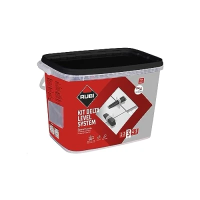 Imagen de RUBI 3958 Kit Delta Level System 2 mm (3 12mm) El Set Incluye: 1 Tenaza, 100 Bridas y Cuñas de Nivelación Reutilizables Sistema para Facilitar Colocación Cerámicas Gran Formato